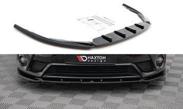 Voorspoiler V.2 toyota avensis MK3 Facelift glans zwart, Ophalen of Verzenden, Nieuw