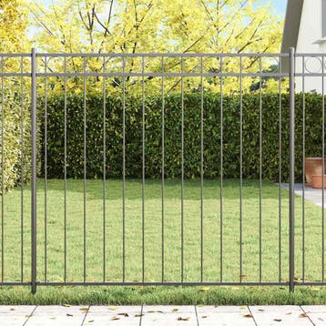 vidaXL Hecelement ASSEN 163 x 120 cm Staal Grijs, Verzenden, Nieuw, IJzer