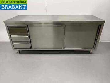 HCB RVS Werkkast Premium-line Kast Werktafel 2 schuifdeuren, Ophalen of Verzenden, Nieuw zonder verpakking