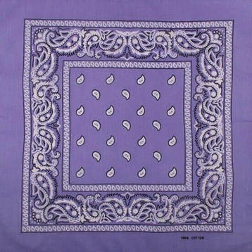 Haarband Bandana Zakdoek 55cm – Paisley Print – Paars, Nieuw