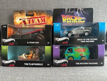 Hot Wheels 1:50 - Modelauto (4) - A-TEAM VAN; BACK TO THE, Nieuw