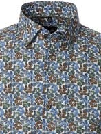 Blauw Gebloemd Venti Overhemd Kent Boord Modern Fit, Verzenden, Nieuw, Blauw
