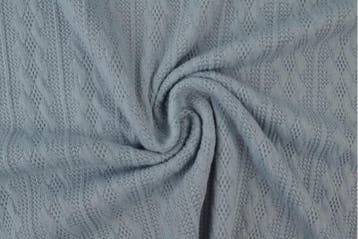 Jacquard gebreid kabel stof Zilvergrijs - rol 30 meter, Verzenden, Nieuw
