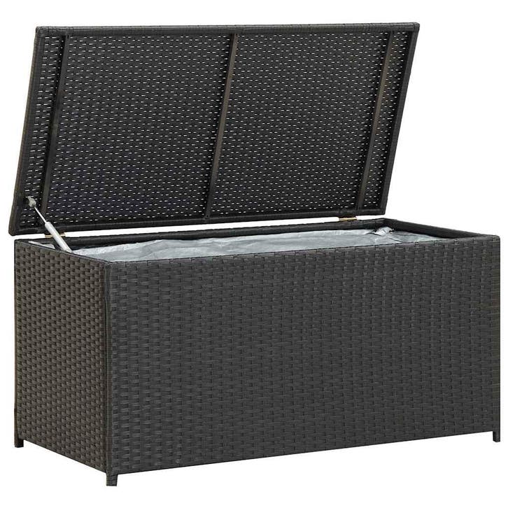 vidaXL Tuinbox 100x50x50 cm poly rattan zwart, Tuin en Terras, Overige Tuin en Terras, Nieuw, Verzenden