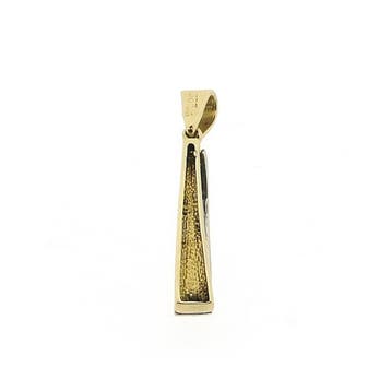 Bicolor gouden hanger met zirconia; Assos (Hanger of bedel), Ophalen of Verzenden, Gebruikt, Goud, Overige merken