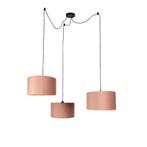 Hanglamp zwart met roze kap en gouden binnenkant 35cm, Huis en Inrichting, Lampen | Hanglampen, Verzenden, Nieuw, Modern