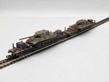 Arnold, Roco N - Model treinwagon (2) - Panzertansport met, Nieuw