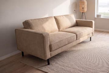 Bankstel Westervoort - rechte banken - Beige, Huis en Inrichting, Nieuw, Stof