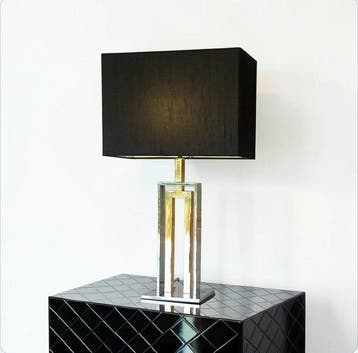 Lamp - Italiaanse designluxe - Chromen metaal, zilverkleurig, Nieuw