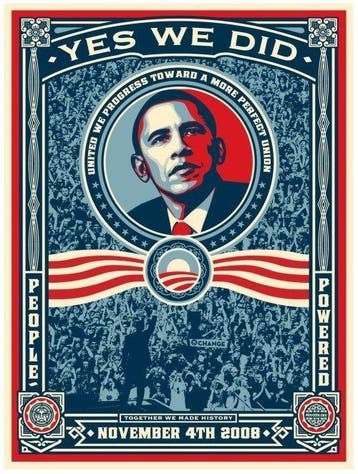Shepard Fairey (OBEY) (1970) - Obama Yes We Did Numbered