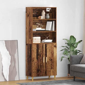 vidaXL buffetkast Oud Hout 69,5 x 32,5 x 180 cm Bewerkt hout, Minder dan 50 cm, Verzenden, Nieuw, Minder dan 100 cm