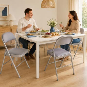 Klapstoelen - Vouwstoelen - Set van 2 - Eettafelstoelen - Gr, Verzenden, Zo goed als nieuw
