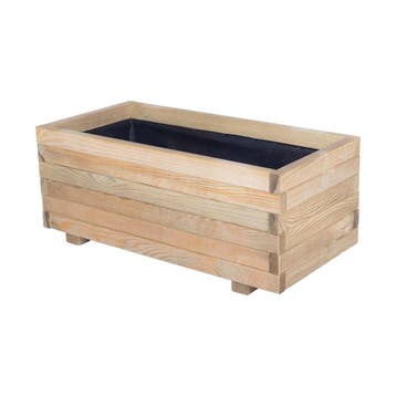 Plantenbak met Worteldoek Grenen 80 x 40 cm, Tuin en Terras, Bloembakken en Plantenbakken, Verzenden, Nieuw, Rechthoekig, 30 tot 60 cm
