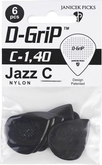 Janicek Picks D-Grip Jazz C plectrum 1.40 mm 6-pack, Ophalen of Verzenden, Nieuw, Elektrische gitaar