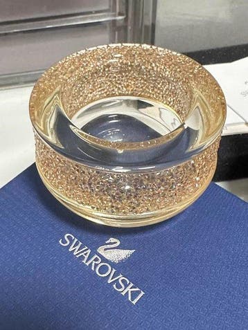 Swarovski - Kaarsenhouder - Bergkristal, Antiek en Kunst