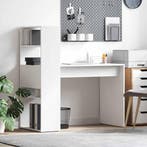 vidaXL Bureau met plank met opslag Wit 113 x 54 x 120 cm, Verzenden, Nieuw