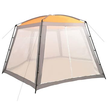vidaXL Zwembadtent 590x520x250 cm stof grijs, Tuin en Terras, Verzenden, Nieuw