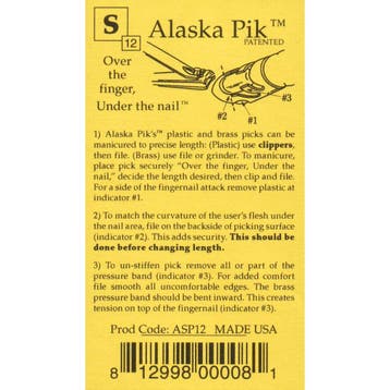 Alaska ASP-12 Vingernagelpick Plastic 12-Pack Klein 16mm, Ophalen of Verzenden, Nieuw