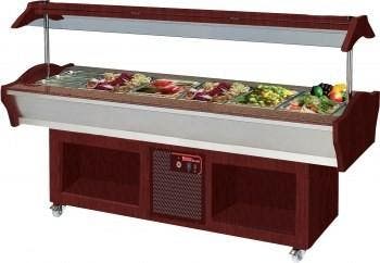 Koelbuffet Eiland Model MARYAM 6 Walnoot Saro, Verzenden, Nieuw in verpakking