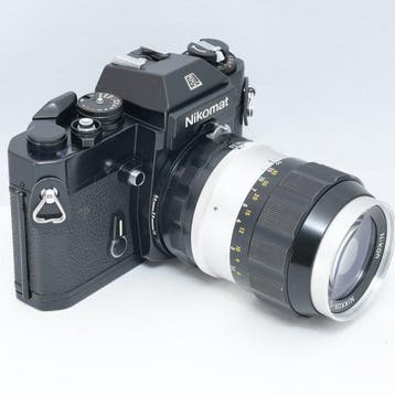 Nikon Nikomat EL + NIKKOR-Q Auto 135mm F3.5 non-Ai Analoge, Nieuw