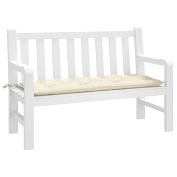 vidaXL Tuinbankkussen 120x50x7 cm oxford stof crèmekleurig, Verzenden, Nieuw