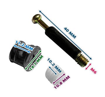 Set van 30 minifix connectors (M6, 40 mm lengte), Ophalen of Verzenden, Nieuw