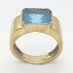 Ring - 18 karaat Geel goud - 5.00ct. tw. Topaas, Nieuw