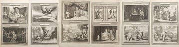 Pieter Mortier (1661–1711) - Set of 6: Biblical Narratives,, Antiek en Kunst