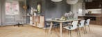 Cube Design Spider tafel, 160-300x80cm, houten onderstel, Overige plaatsen, Ophalen of Verzenden, Nieuw in verpakking, Stoel