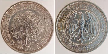 Duitsland 5 Reichsmark 1932 D Eichbaum J 331 vz/stgl zilver, Verzenden