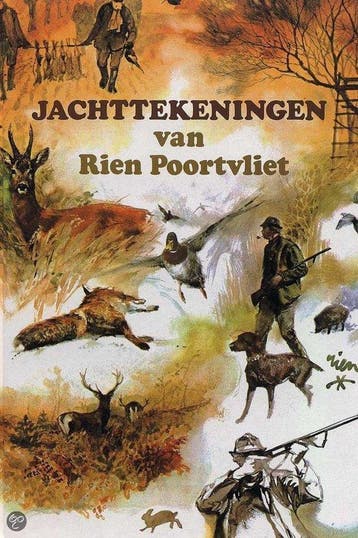 Jachttekeningen van Rien Poortvliet - Rien Poortvliet, Verzenden, Zo goed als nieuw, Rien Poortvliet