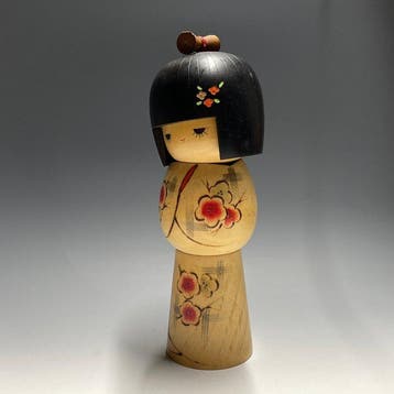 Okappa Kokeshi / kokeshi pop met bobkapsel 28 cm - Sadao