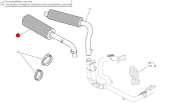 Ducati CARBON RIGHT SILENCER TERMIGNONI - 57410631A Supe..., Nieuw