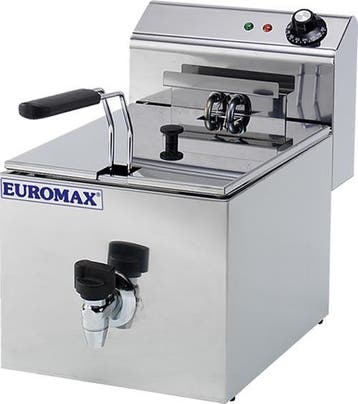Euromax Professionele horeca friteuse enkel 8 liter met kraa, Verzenden, Nieuw in verpakking