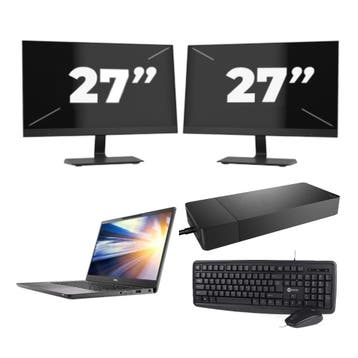 Dell Latitude 7300 -   i5-8e 8GB  - 256GB  + 2x 27 inch, 8e Generatie, Qwerty, Verzenden, 8 GB