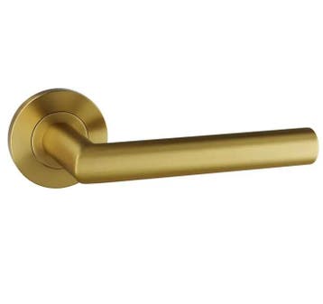 Deurklink Tavira op rond rozet PVD goud, Doe-het-zelf en Verbouw, Deuren en Horren, Verzenden, Nieuw