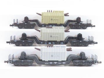 Minitrix N - 3298 - Modeltrein goederenwagon (3) - 3x, Nieuw