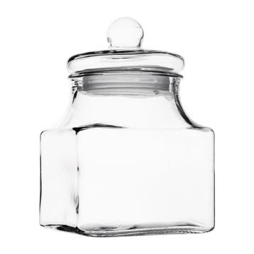 Glazen voorraadpot | Vierkant | 2,4L, Verzenden
