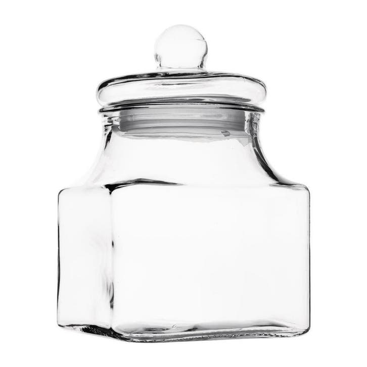 Glazen voorraadpot | Vierkant | 2,4L, Zakelijke goederen, Horeca | Overige, Verzenden