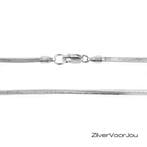 Zilveren Square Snake Ketting 45 cm – 1 mm – 925 Zilver, Verzenden, Nieuw, Zilver
