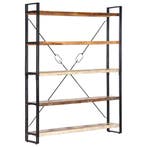 vidaXL Boekenkast met 5 schappen 140x30x180 cm massief, 100 tot 150 cm, Verzenden, Nieuw, 150 tot 200 cm