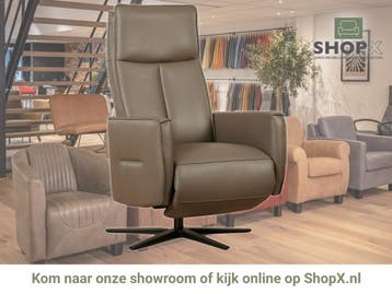Leren relaxfauteuil Honor, Huis en Inrichting, Fauteuils, Nieuw, Ophalen of Verzenden, Modern, 50 tot 75 cm