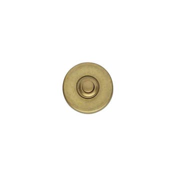 Intersteel Deurbel rond verdekt ø49x7mm - messing getrommeld, Huis en Inrichting, Deurbellen, Verzenden, Nieuw