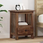 vidaXL Nachtkastje Bruin 30 x 30 x 47 cm Massief Gerecycled, Huis en Inrichting, Tafels | Bijzettafels, Verzenden, Nieuw, 45 tot 60 cm