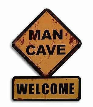 Man Cave Welcome reclamebord, Verzenden, Nieuw