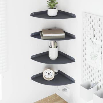 vidaXL Drijvende plank met plank 4 pcs Antraciet 24 x 24 x, Verzenden, Nieuw
