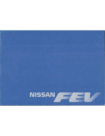 1991 NISSAN FEV BROCHURE ENGLISH, Nieuw, Nissan, Author