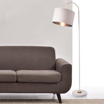 Vloerlamp staande lamp 173 cm Toledo 1xE27 wit, Verzenden, Nieuw