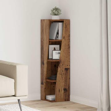 vidaXL Hoekkast 27,5x27x102cm Bewerkt hout Oudhout, Verzenden, Nieuw