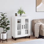 vidaXL Dressoir 69,5x34x90 cm bewerkt hout hoogglans wit, Verzenden, Nieuw, 50 tot 100 cm, 25 tot 50 cm